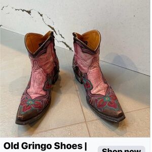 ISO ! Size 6. Old Gringo Pink and Brown Embroidered Heeled Boots